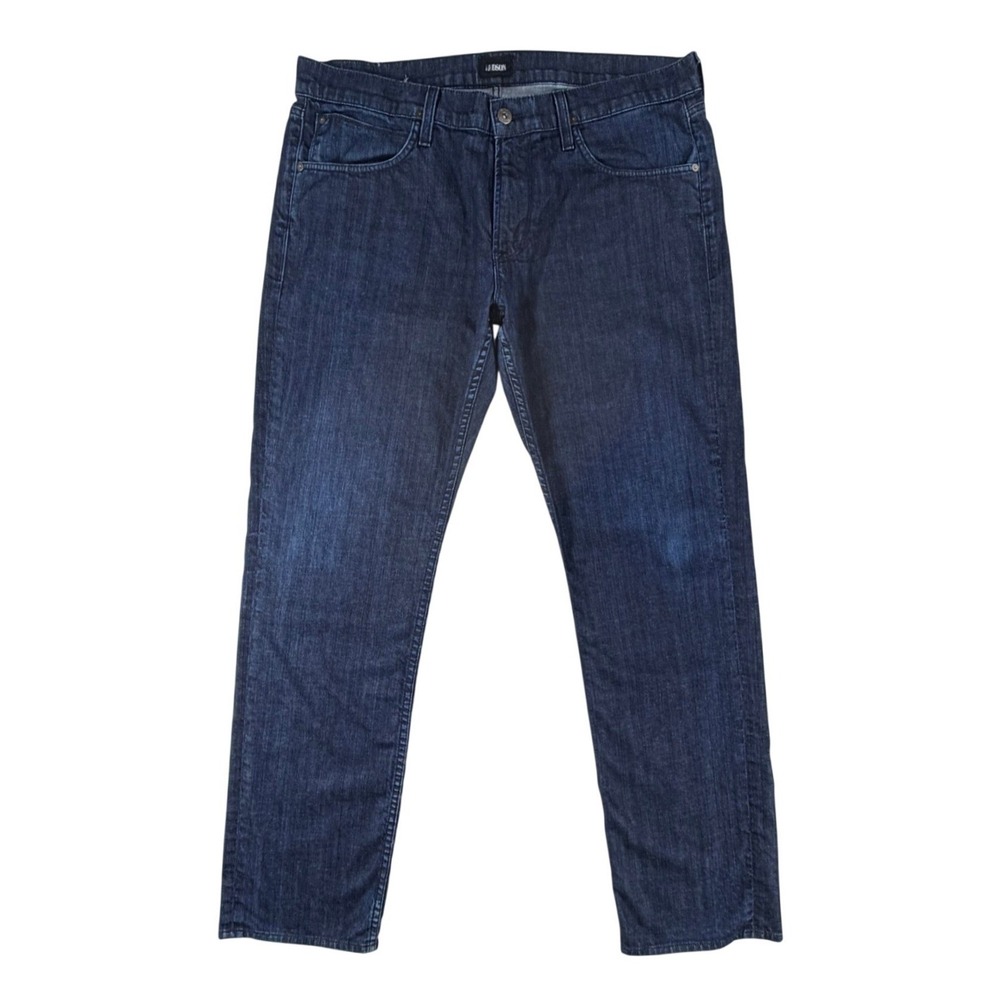 Hudson Byron Straight Leg Jeans Mens 38x34 Dark‎ Indigo Blue Stretch Denim